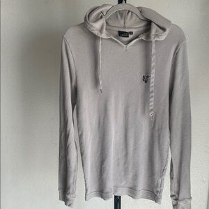 Vans Light Gray Taupe Hooded Thermal Shirt